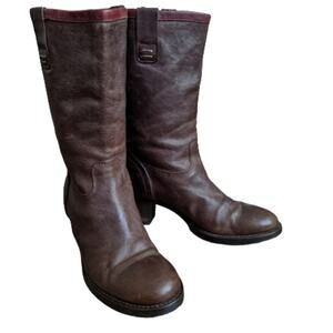 Progetto Italian Mid-Calf Leather Boots 7.5